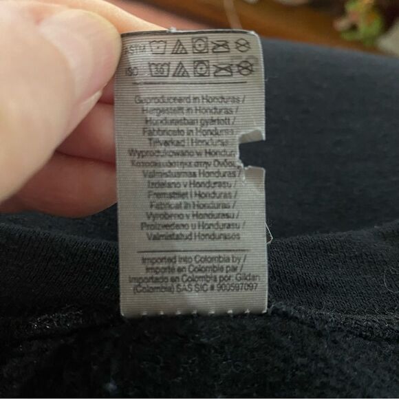 Golden Heavy Blend Nirvana Smiley Face Sweatshirt Black Sz XL - Picture 10 of 11